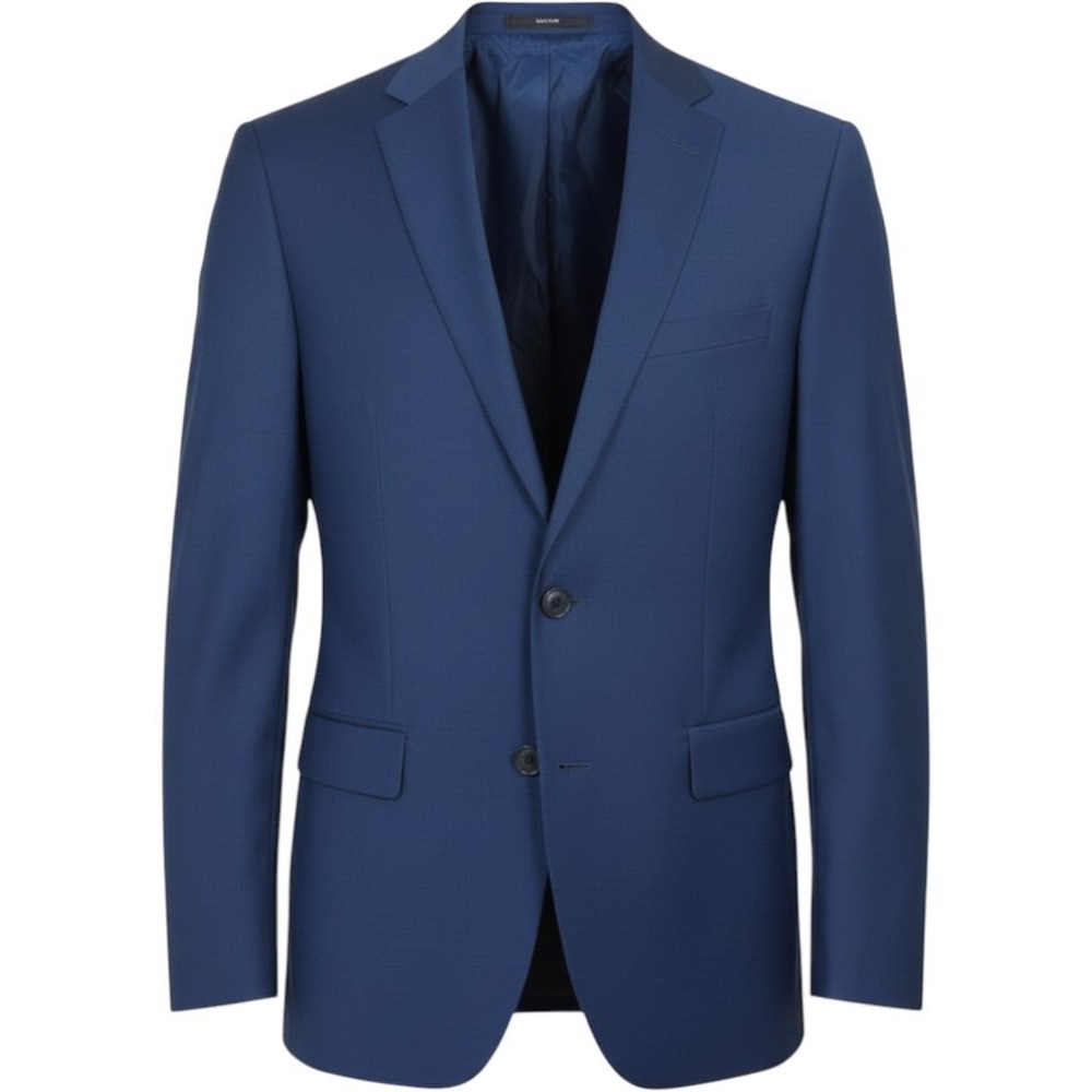 HUGO Hugo Boss Men Henry Slim Fit Blue Marlane Wool Stretch Blazer Jacket 38R